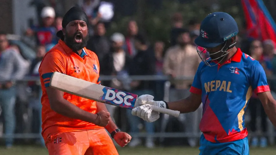 Netherlands and Nepal play first-ever triple over in cricket; the Dutch come out as victors